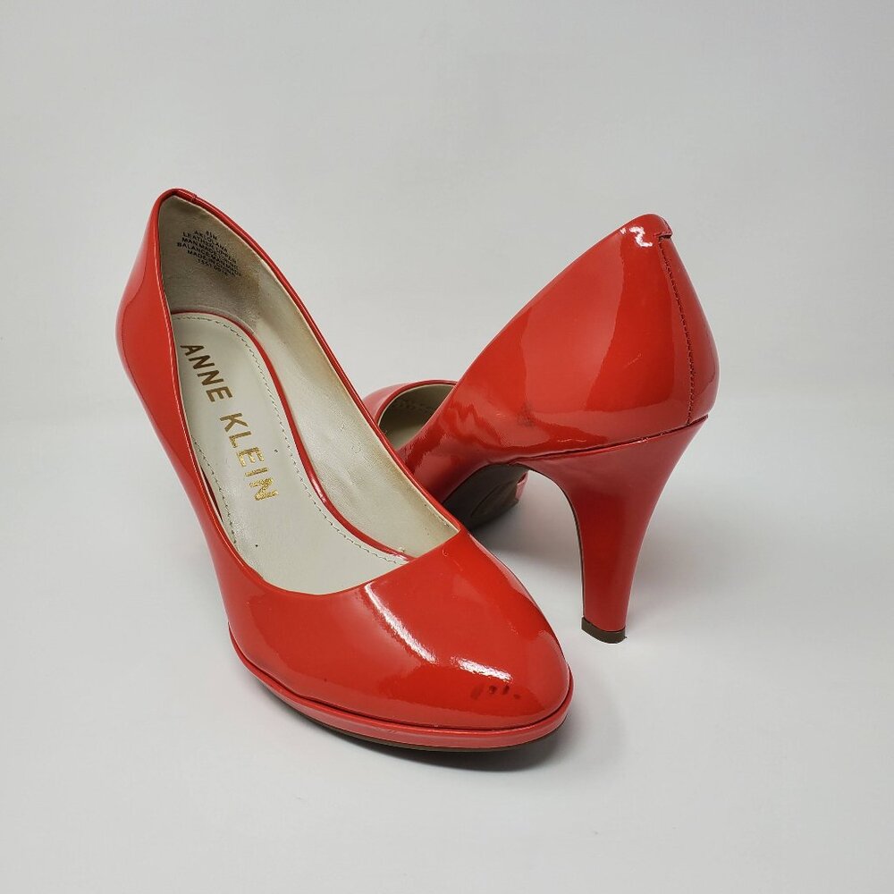 Anne Klein Lolana Patent Leather Platform Heels Women's Size 8.5 (WS036)